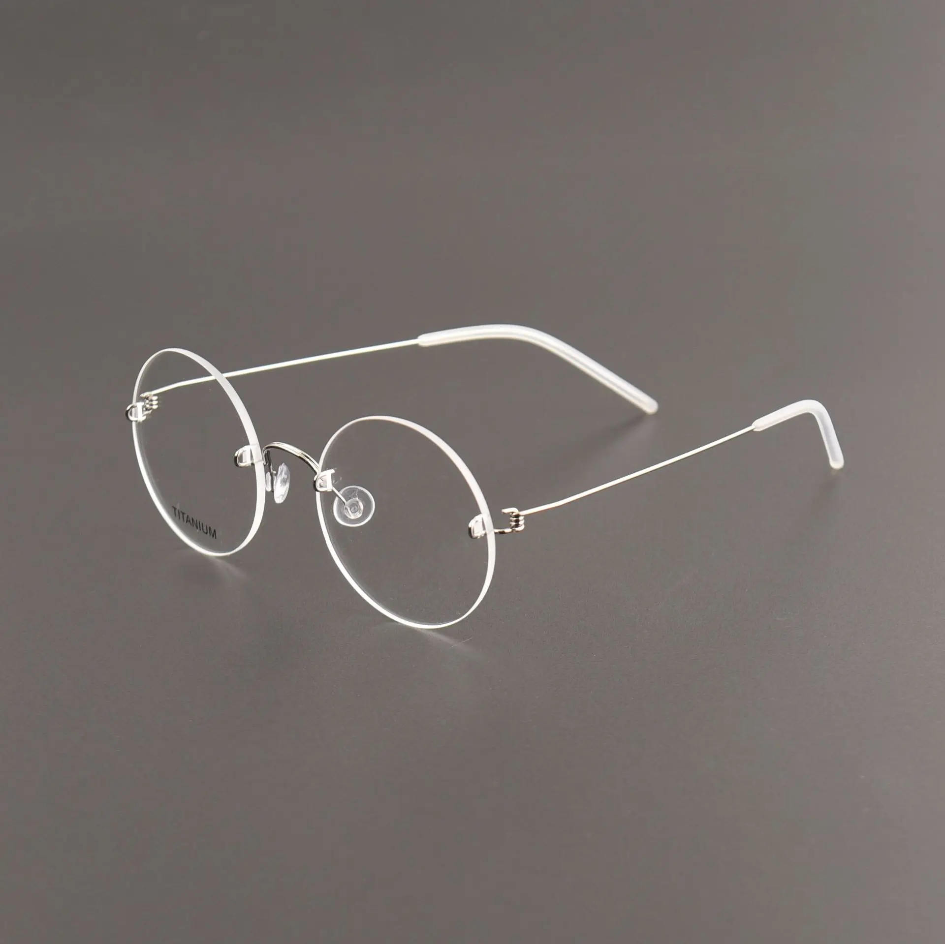 Titanium Rimless Glasses Men Women Vintage Round Eyeglasses Frame Optical Myopia Prescription Spectacles Frames Eyewear
