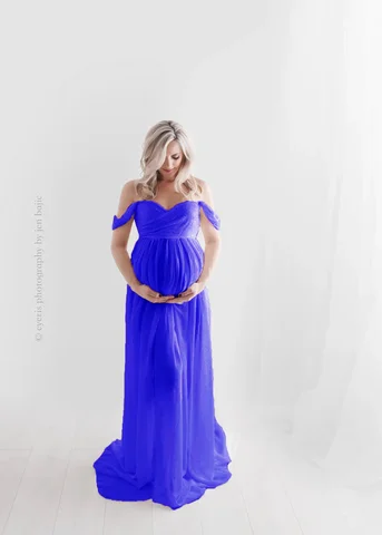 Сексуальные Платья для беременных для фотосъемки для беременных реквизит для фотосъемки кружевное длинное платье без бретелек с передним разрезом