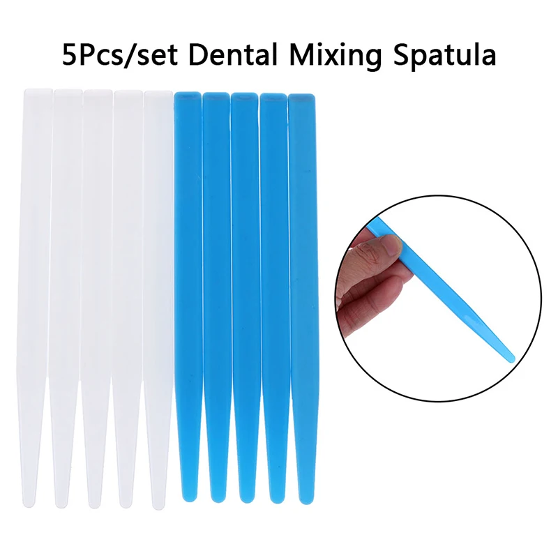 

5Pcs Dental Mixing Spatulas Plastic Dental Blue Alginate Mixing Plaster Spatula For Impression Material Dental Tools New