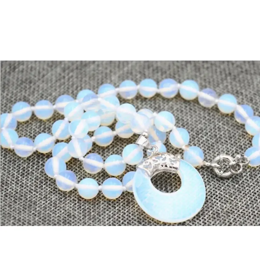 Изысканные ювелирные изделия число 8 мм красивые натуральные белые опалы круглые