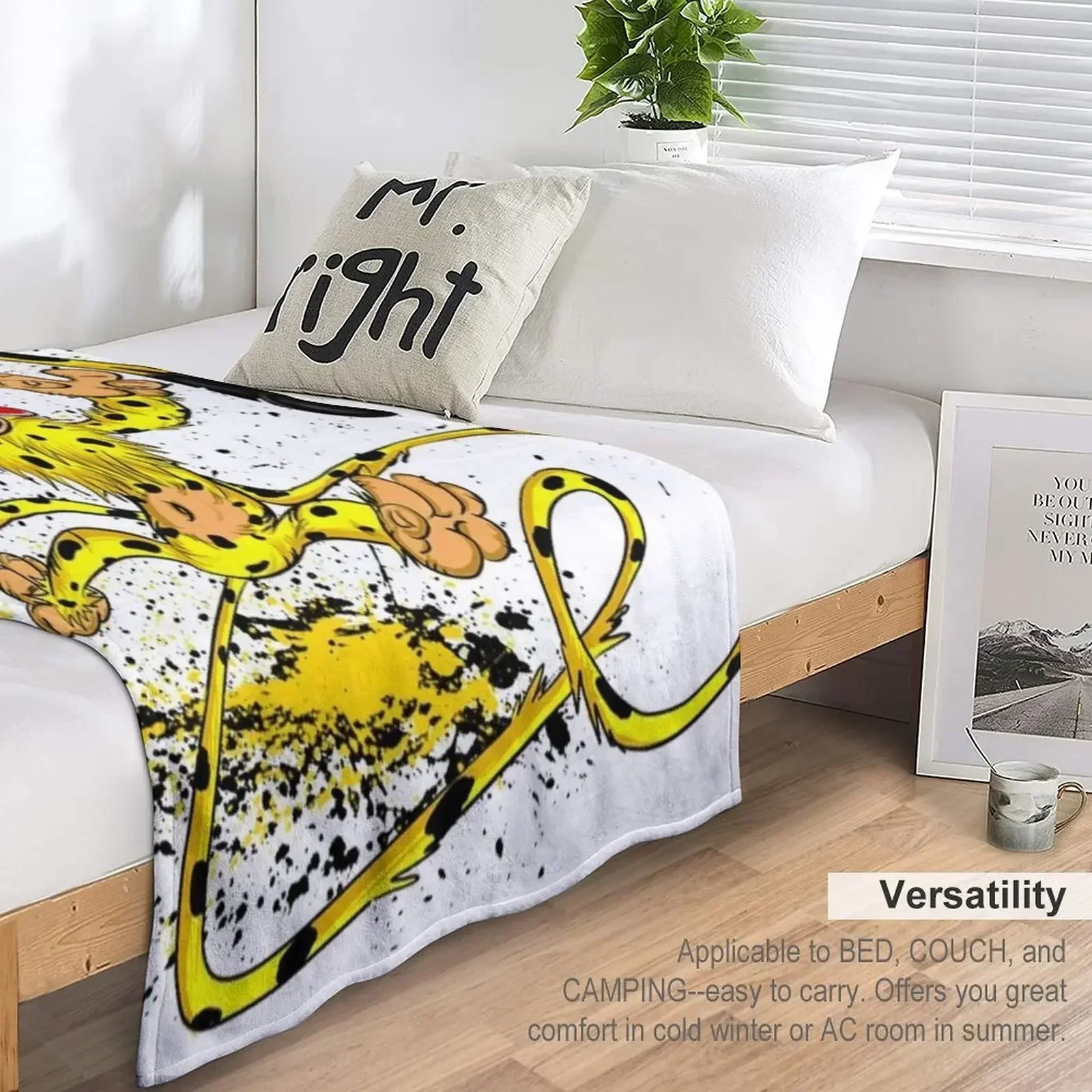 Фото Плед Marsupilami - Houba: Роскошное мягкое одеяло, праздничный подарок для семьи №5