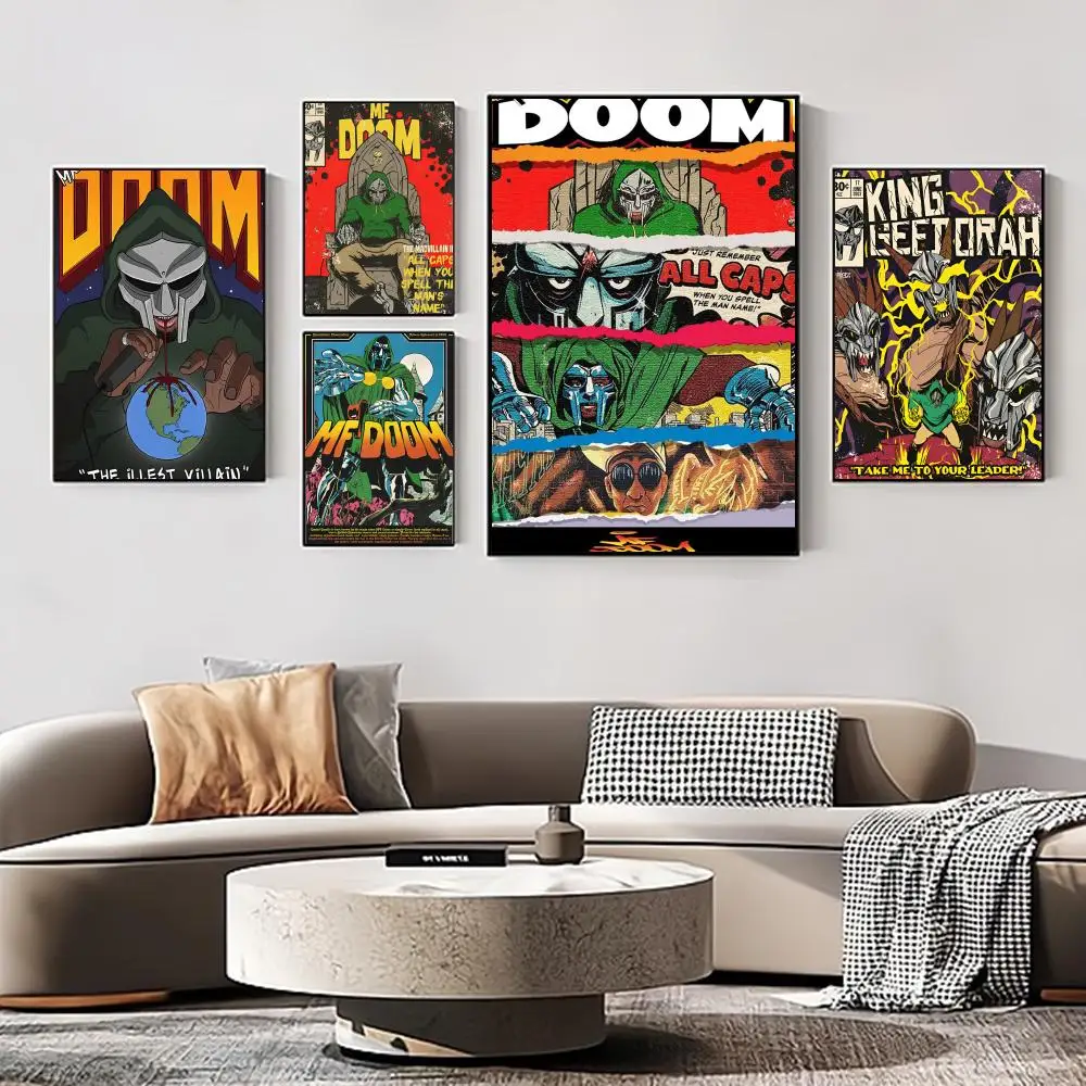 

MF Doom Madlib Poster Self-adhesive Art Poster Retro Kraft Paper Sticker DIY Room Bar Cafe Vintage Decorative Painting