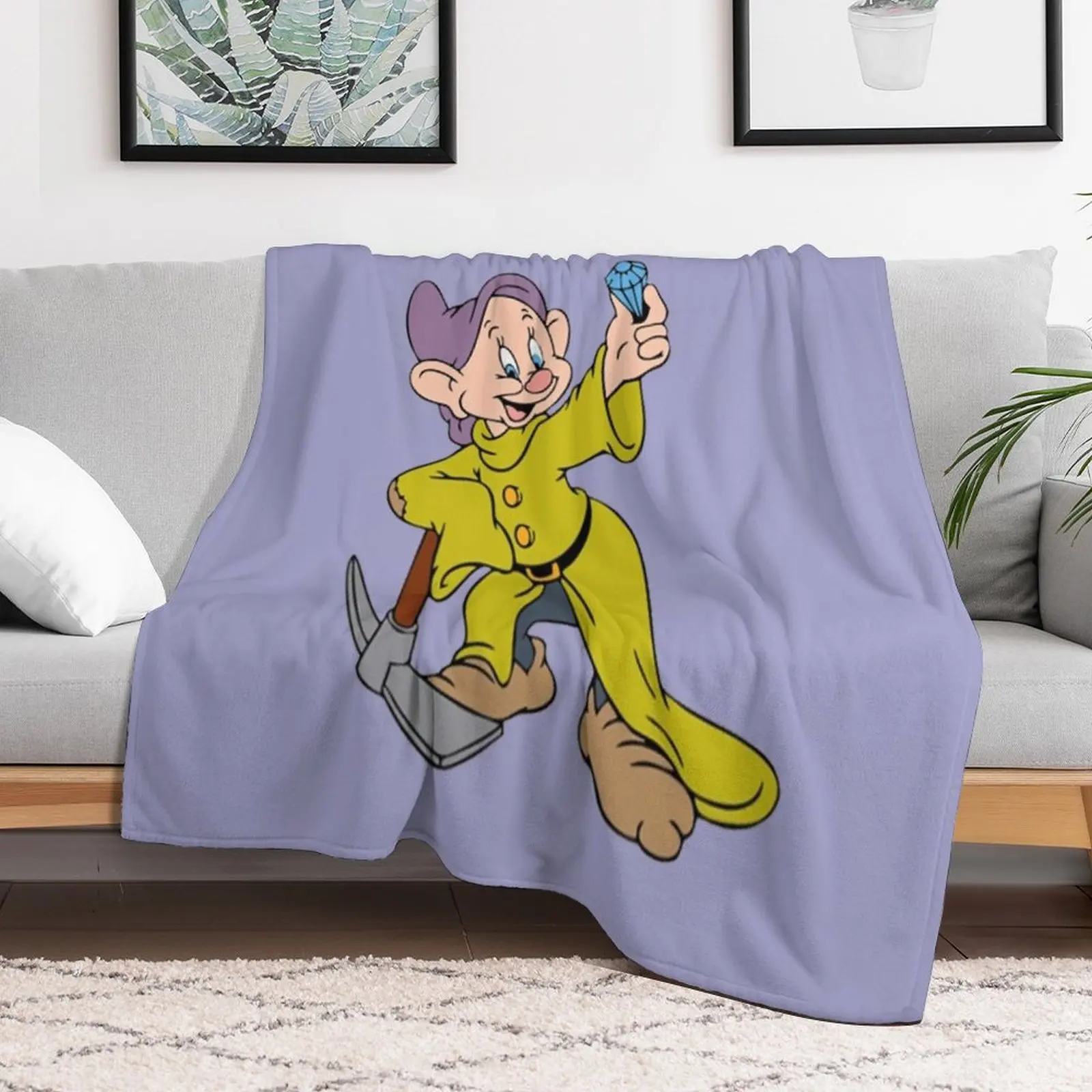 Dopey Svg Snow White Dwarf Seven Плед Роскошные утолщенные самые мягкие одеяла