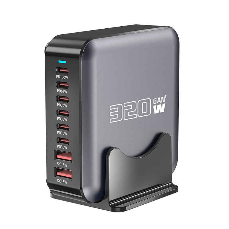 Новое многопортовое сверхбыстрое зарядное устройство GaN мощностью 320 Вт подходит