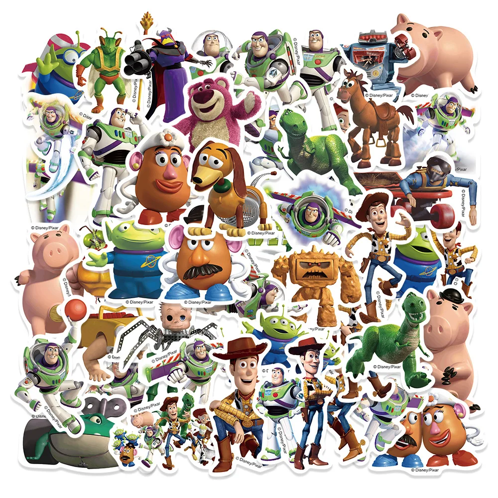 

50Pcs Disney Cute Anime Toy Story Cartoon Stickers Decals Kids Toy Laptop Phone Scrapbook Luggage Car Decoration Sticker