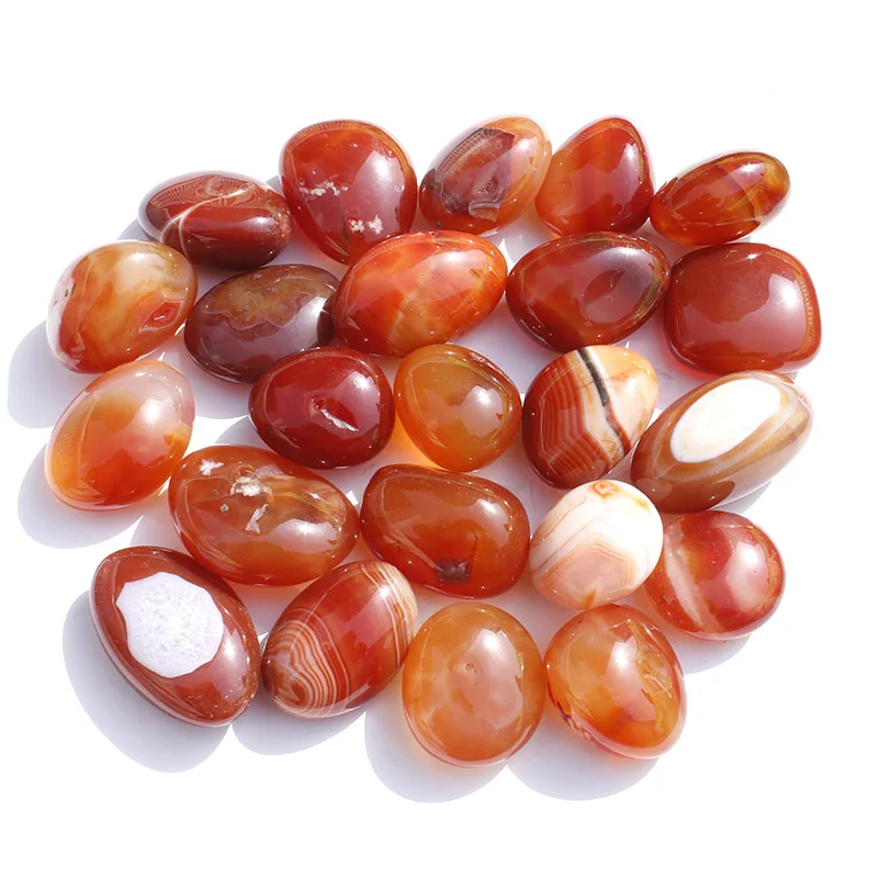 

1 Kg Natural Red Agate Tumbled Stone For Home Decoration