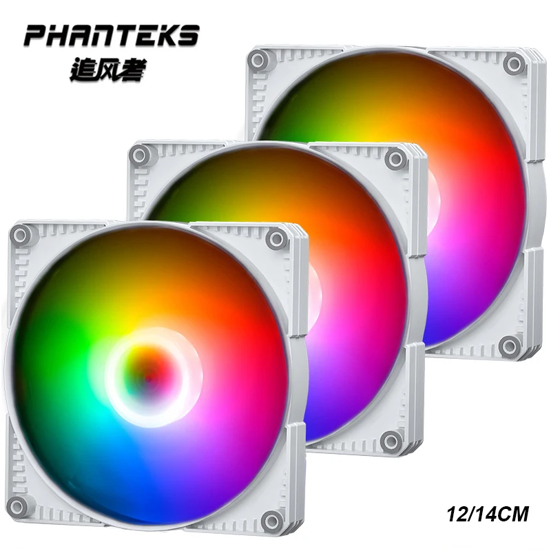 

Phanteks SK aRGB 12cm 14cm Fan Using For Computer Case,Radiator,Support Motherboard Light Control,5V 3PIN ,4PIN PWM,White