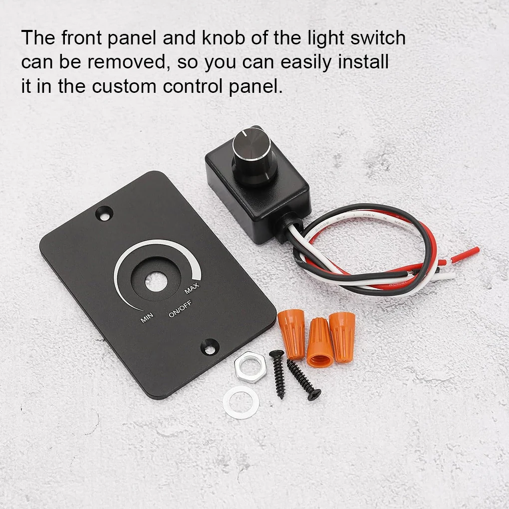 

Durable And Compatible 12V Light Dimmer With Rotary Knob Functional RV Experience Light Dimmer PWM