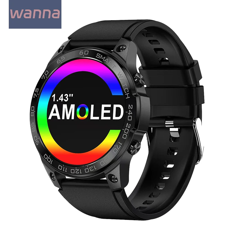 

2023 DM50 1.43 Inch AMOLED Big Screen OEM/ODM SmartWatch Men Answer Call IP68 Heart Rate Monitor Smart Watches for Android IOS