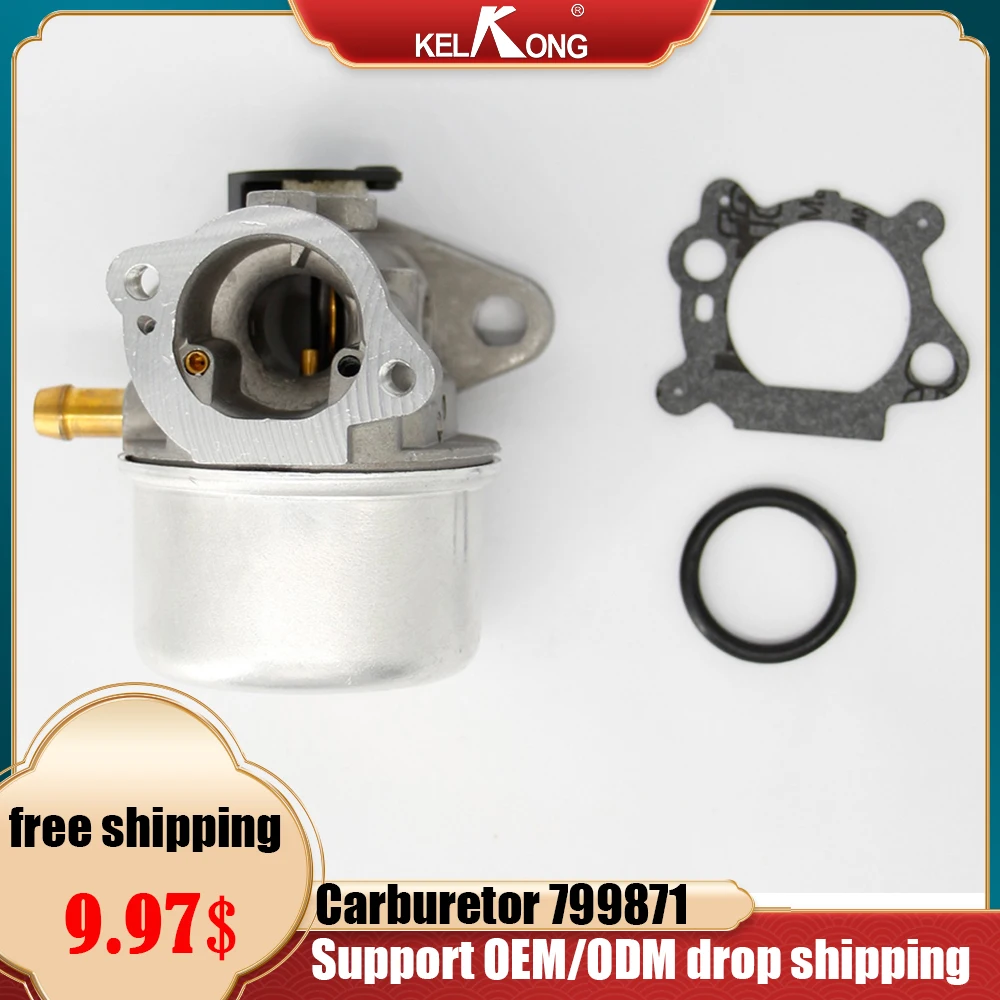 

KELKONG Carburetor for Briggs & Stratton 799868 498254 497347 497314 498170 Carb Replacement with Gasket