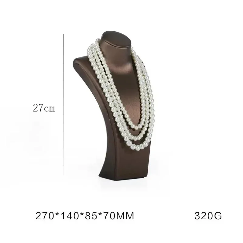 

Выставочная витрина, роскошная витрина из искусственной кожи, бюст, манекен, ожерелье, модель для хранения ювелирных изделий, кулон, органайзер, полка