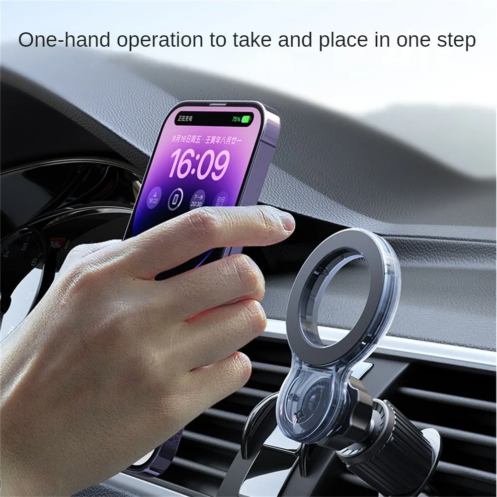 

Black Car Phone Holder Navigation Phone Rack Magnetic Universal Mobile Phone Bracket Mobile Phone Holders