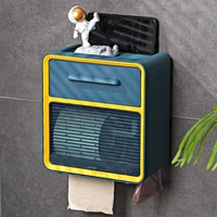 multifunctional toilet tissue box toilet tissue holder roll paper box waterproof rack free punch wall hanging bathroom supplies