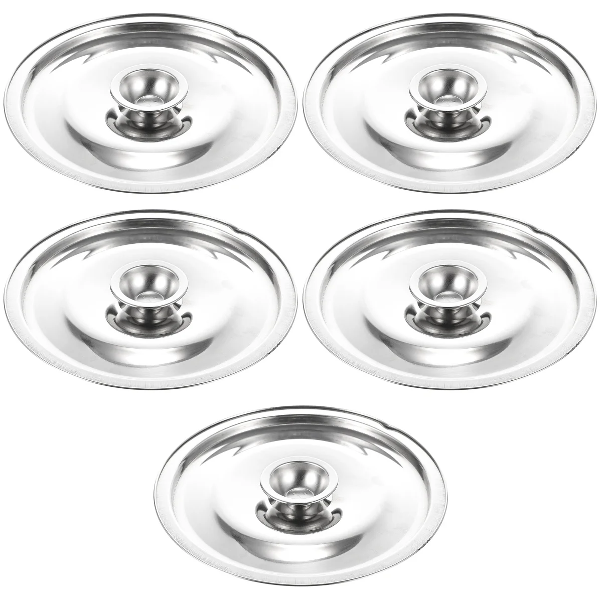 

5x Reusable Anti-scald Metal Seasoning Pot Lid Stainless Steel Lid Household Lid for Home Seasoning Pot Kitchen