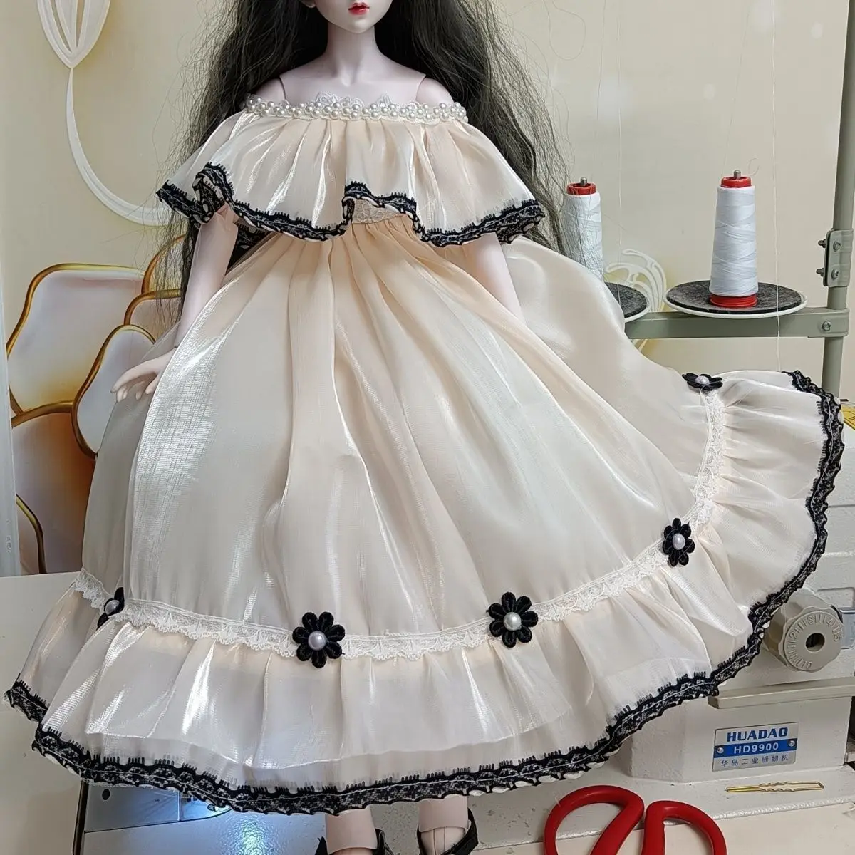 

60cm Doll's Clothes Dress for 1/3 Doll Handmade Princess Fairy Diy Girl Toys Birthday Gift Dress Up Doll Accessories, No Doll