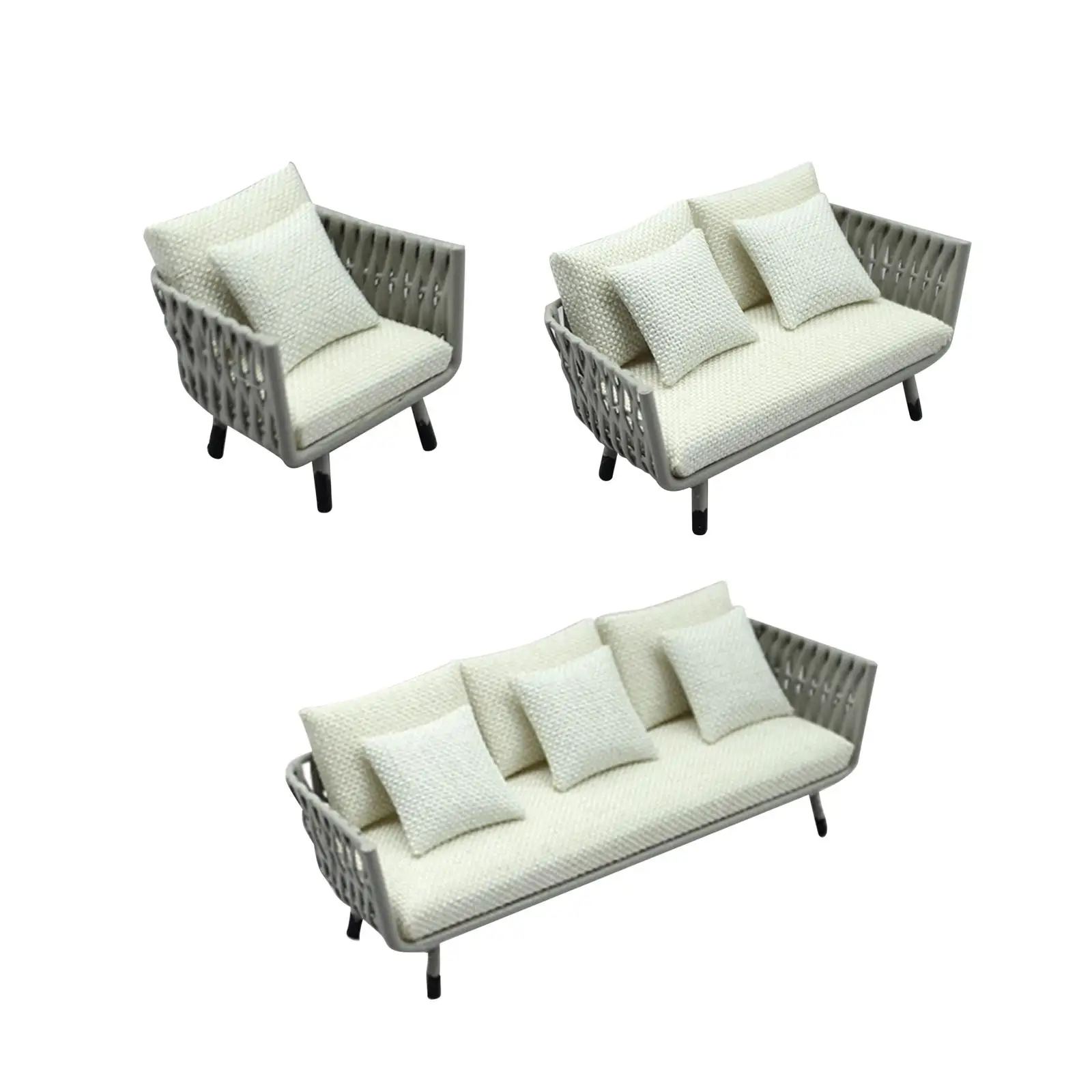 

1/12 Scale Dollhouse Sofa Classic Miniature Sofa for BJD Doll Parts Kids Toy