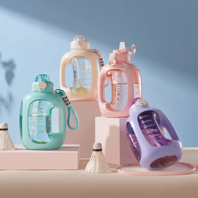 

Большой объем л, портативный чайник для тренажерного зала, тонкая чашка, чашка для воды, специальная бутылка для воды для фитнеса, Красная Сп...