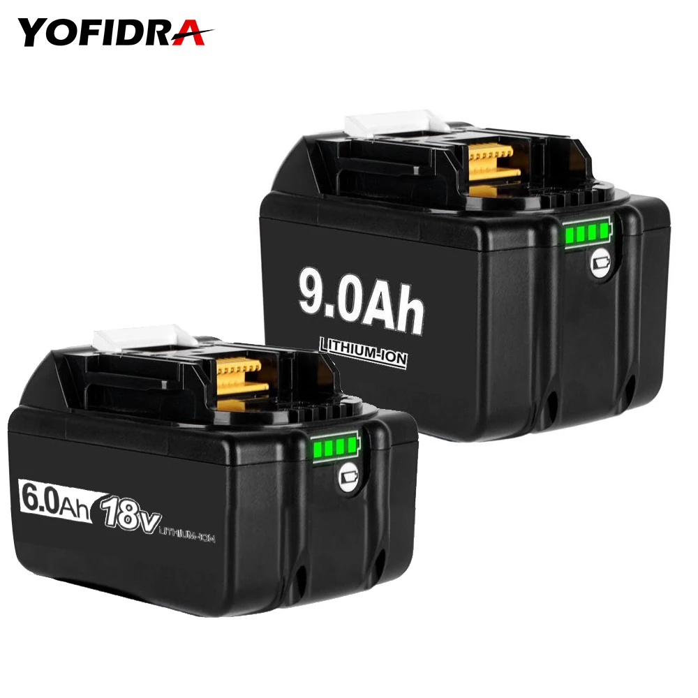 

3 Layer 9.0Ah 2 Layer 6.0Ah Lithium Ion Rechargeable Replacement Battery Fit for Makita 18V Battery BL1850 BL1830 BL1860 LXT400
