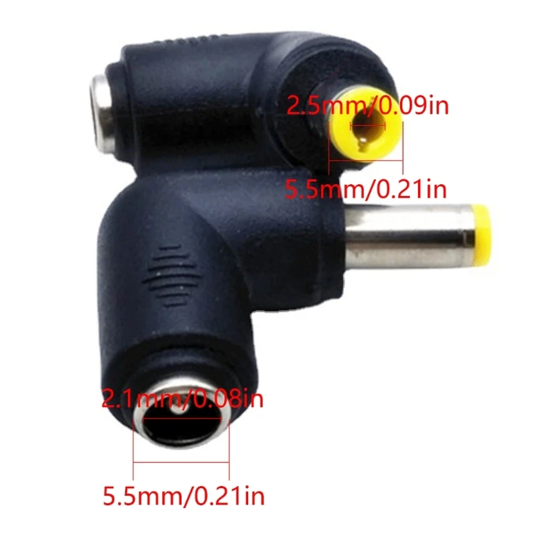 M17B 90 градусов 5 5x2 1 мм гнездовой адаптер DC5 штекерный разъем черный