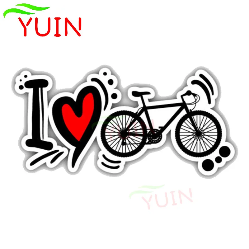 

Funny I Love Cycling Car Sticker Motorcycle Accessories PVC Graphic Decoration High Quality Waterproof Sunscreen Decal 13*6cm