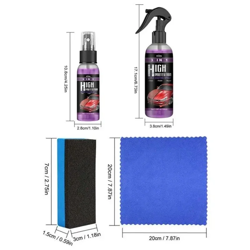 3 в 1 автомобильное гидрофобное керамическое покрытие