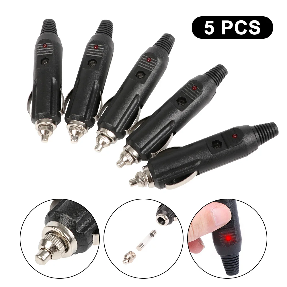 Купи New 5Pcs 12V universal vehicle Cigarette lighter socket connector Plug High Power15A cars truck RVs boats Socket Connector за 98 рублей в магазине AliExpress