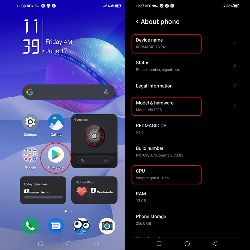 Global Version Nubia RedMagic 7S Pro SmartPhone 6.8'' 120Hz Under Camera Snapdragon 8+ Gen 1 65W FastCharge 64MP Triple Camera