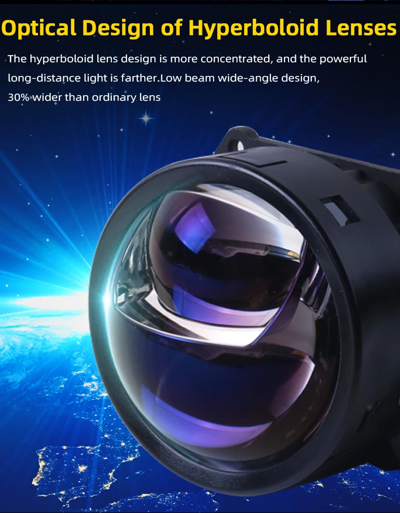 Фото Новинка Sanvi A11 MAX 73W 5500K Bi-LED линзы-проекторы для автомобильных фар, ближний и дальний свет №3