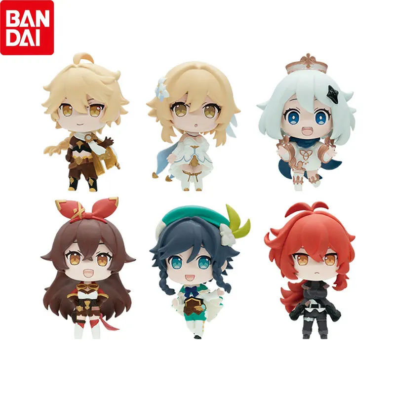 

BANDAI Gashapon Genshin ударная Коллекционная кукла фигурки Barbatos Diluc Ragnvindr Модель Детская игрушка игра анимация подарки