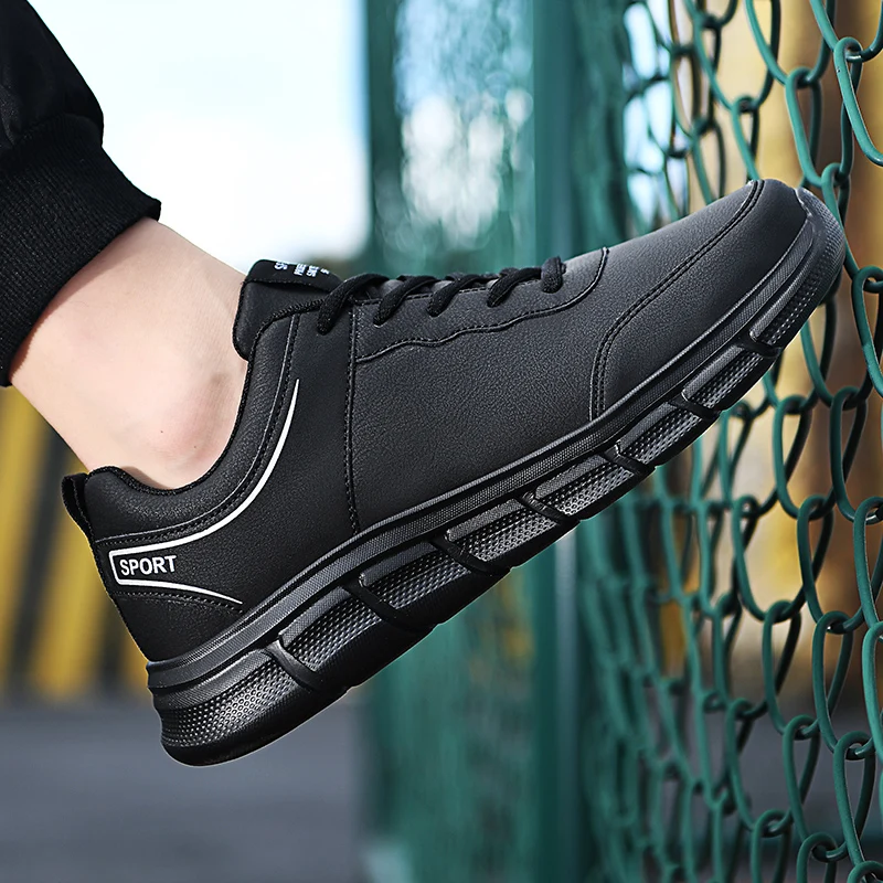 

Breathable Outdoor Casual Walking Men's Shoes Spring/Autumn Soft Running Shoes Ultralight Sole PU Leather Shoes S8920-S8929 Dn