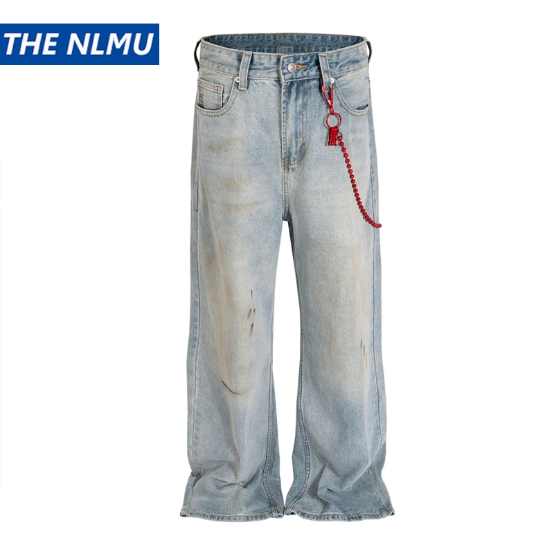 Винтажные граффити мешковатые джинсы Мужская Уличная одежда хип-хоп свободные