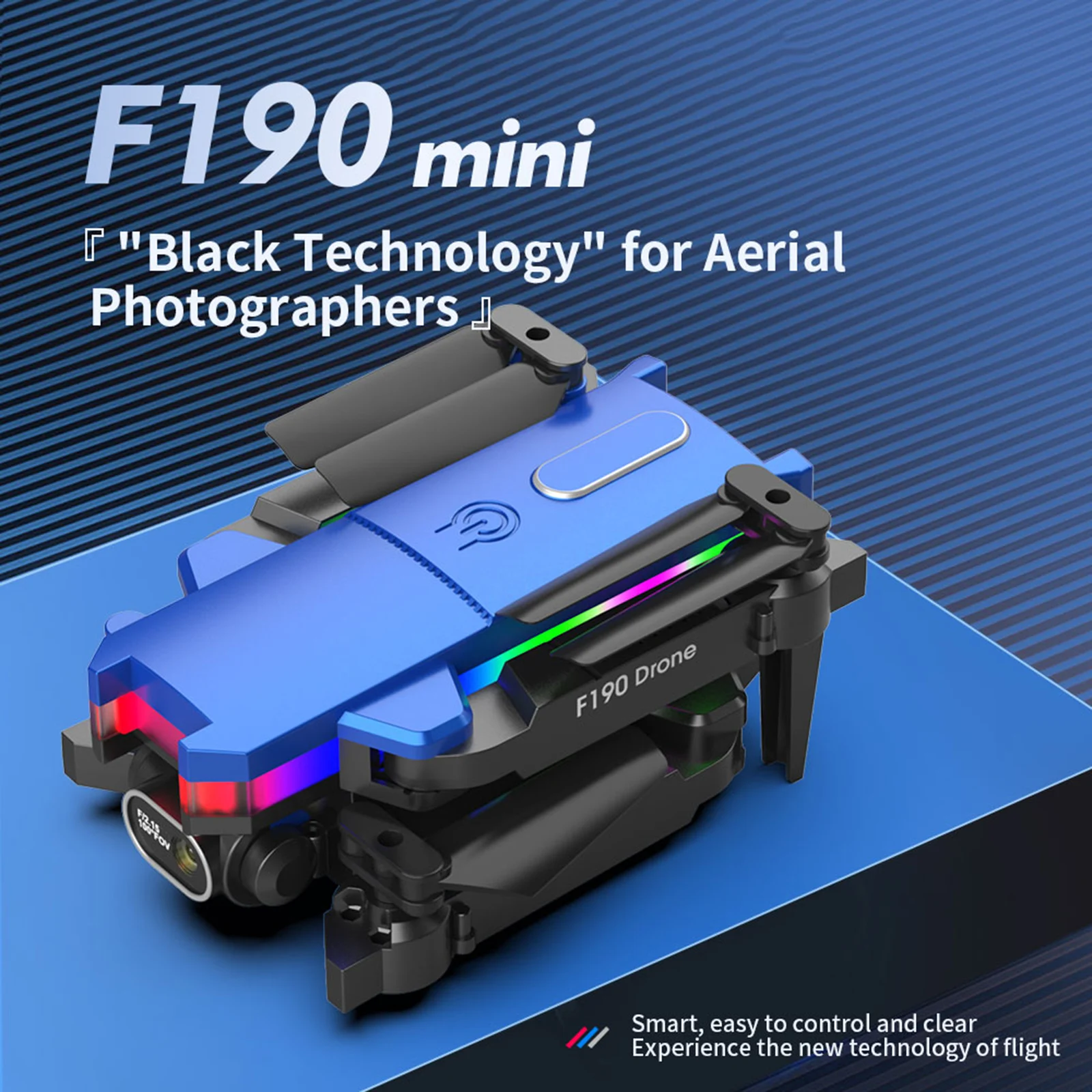 F190 MINI Drone 4K HD WIFI FPV Drone 3D Flip One Key Start Speed Adjustment Easy to Fly for Beginner for Kids Gift