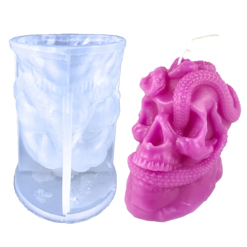 

Halloween Skull Resin Mold,Skull Candle Making Molds,Skeleton Epoxy Casting Mold for Home Decor,Aromatherapy Candle,Soap