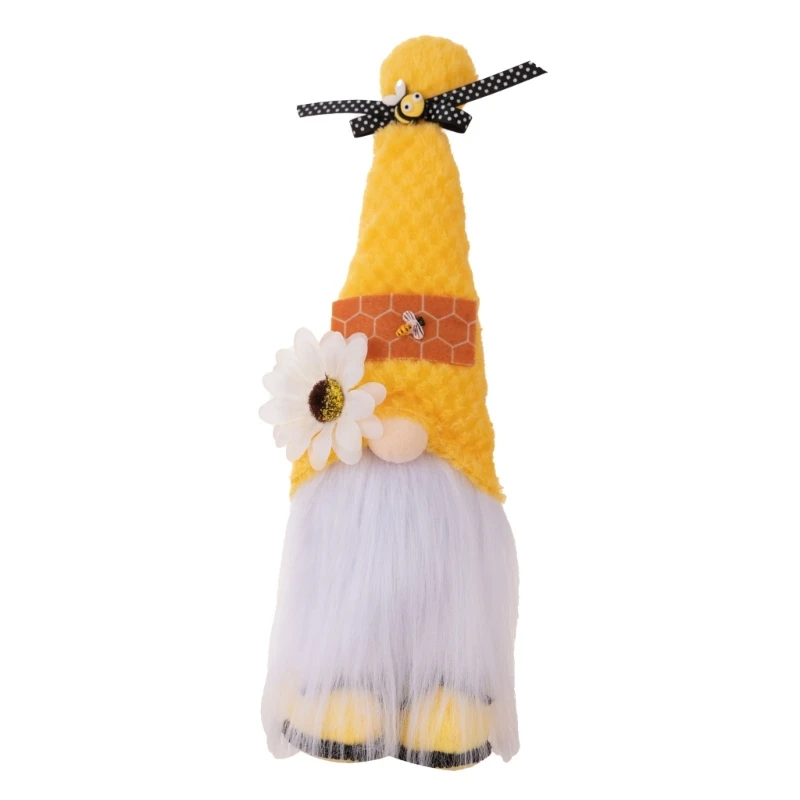 

H55A Bee Gnomes Sunflower Scandinavian Tomtes Swedish Nisse for Spring Summer Kitchen