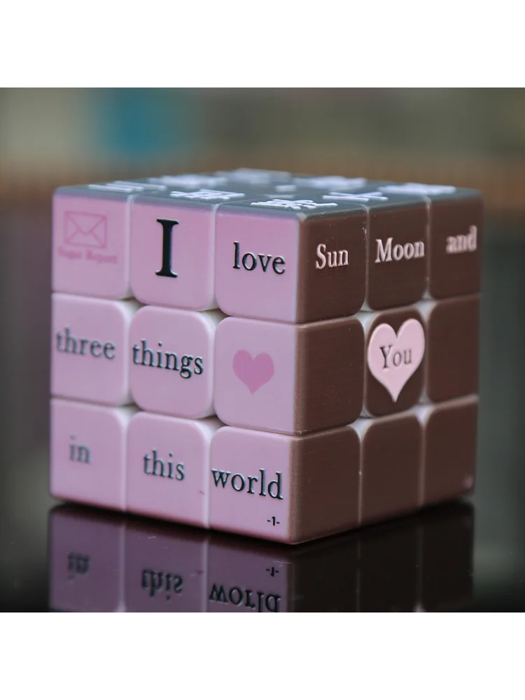 

Text Love Letter Third-Level Magic Cubes Relief Smooth Creative Valentine's Day Confession Gift Birthday Student Gift Customized