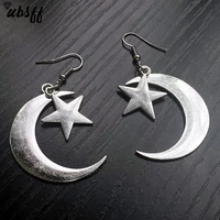 1 pair big moon star earrings for women girl fashion female party jewelry new simple earrings trendy 2022