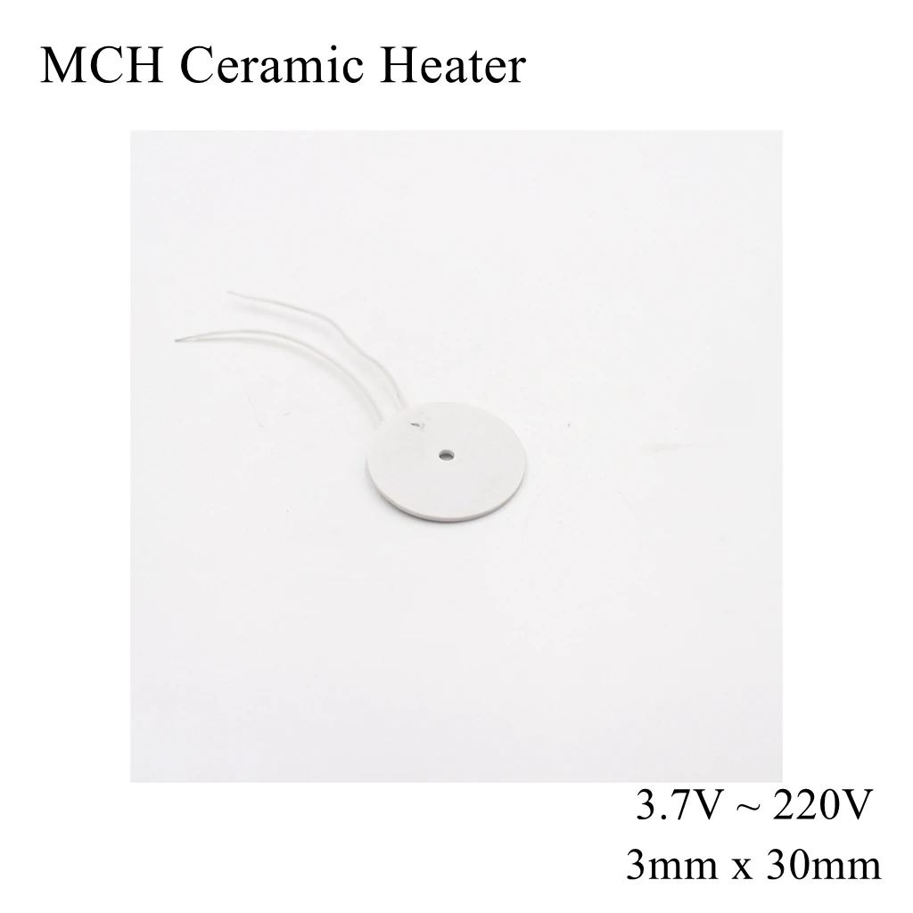 Círculos concéntricos 3mm x 30mm 5V 12V 24V MCH calentador de cerámica de alta temperatura elemento de calefacción eléctrico de alúmina redonda HTCC Metal