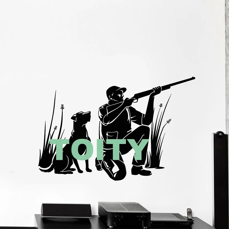 Охотничья Настенная Наклейка охотничье ружье утка виниловая фотография