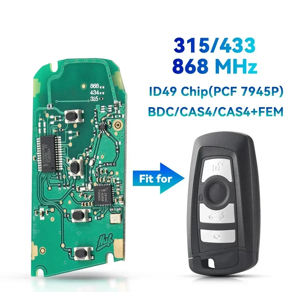 

KEYYOU удаленный автомобильный ключ для BMW F 3 5 7 серии X5 X6 F20 F22 F30 CAS4 CAS4 + FEM BDC 315 434 868 МГц с чипом ID49 PCF7945P