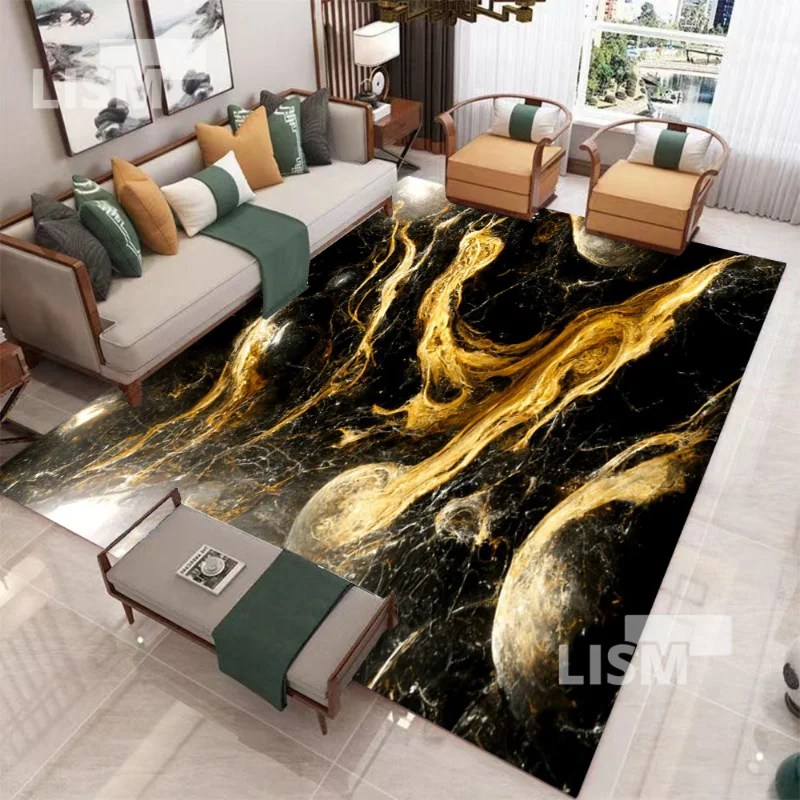 

Marble Pattern Mat for Living Room Large Area Washable Anti-Slip Flannel Rugs Bedroom Floor Bathroom Carpet Home Textile Decor