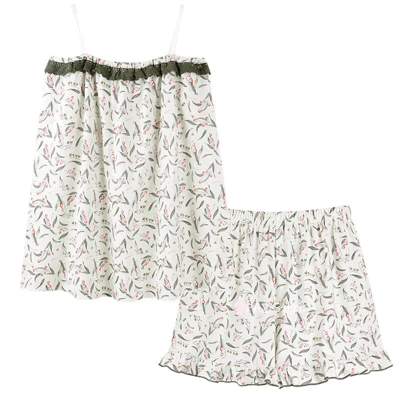 Women Korean Style Pajama set Summer Loungewear Sleepwear Sets Lapel Pyjama Kawaii Pijama set Home Suit M-4XL