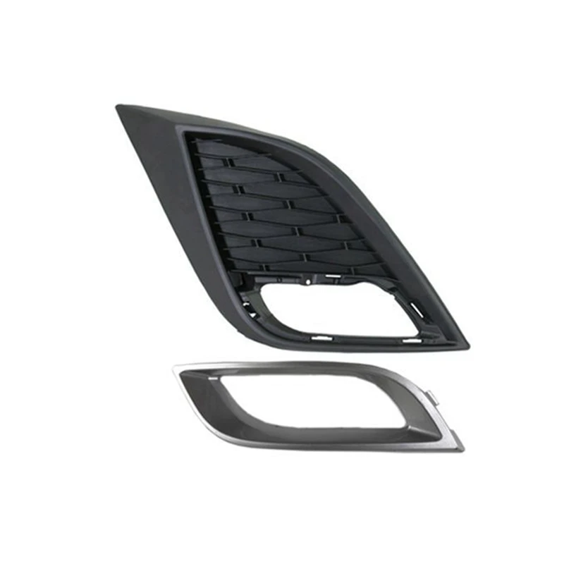 

Car Front Bumper Fog Light Grille Fog Lamp Grill Cover With Chrome Frame For Mazda 3 2010 2011