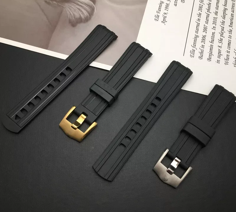 Top quality 20mm soft fluorine Rubber Silicone Watch band Buckle Grind Arenaceous Belt Special for Omega strap for Seamaster 300