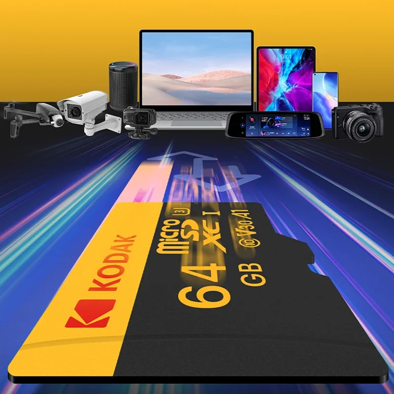 KODAK MicroSD карта памяти 32/64/128/256 ГБ Class10 U3