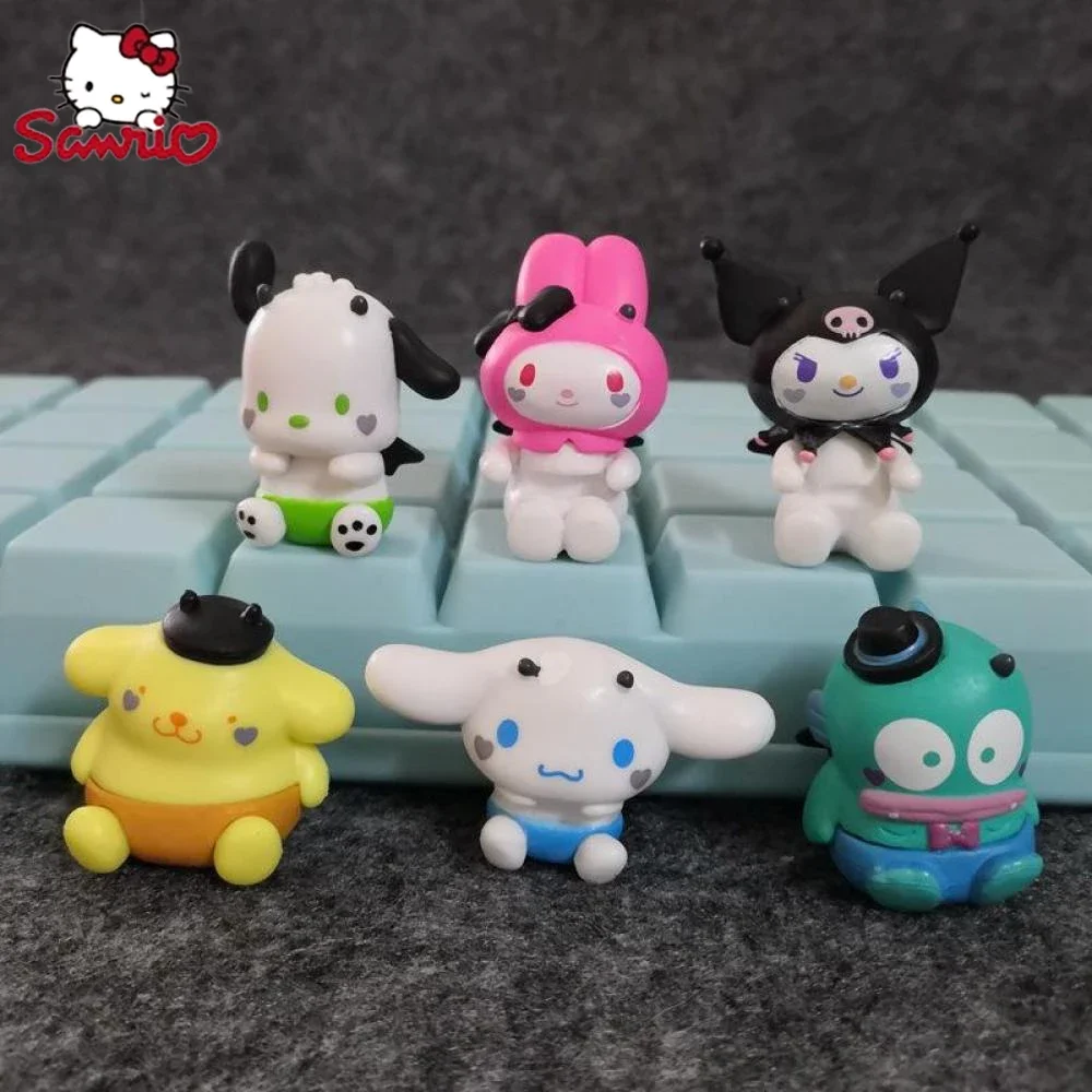 Hello Kitty Sanrio 3 см My Meldoy Kawaii Аниме Фигурка Милая кукла Cinnamoroll Pochacco Kuromi Чехол для