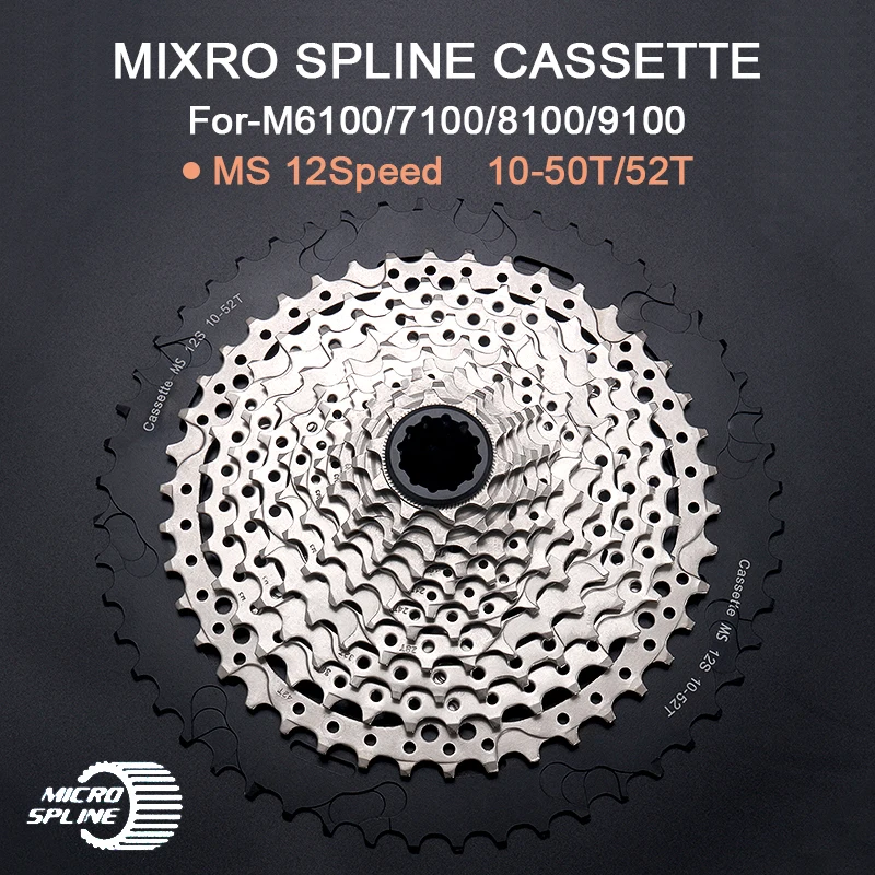 Кассета MTB Micro Spline MS кассета 12 S 10-50T/52T скоростная Звездочка для Shimano DEORE M6100 SLX M7100 XT