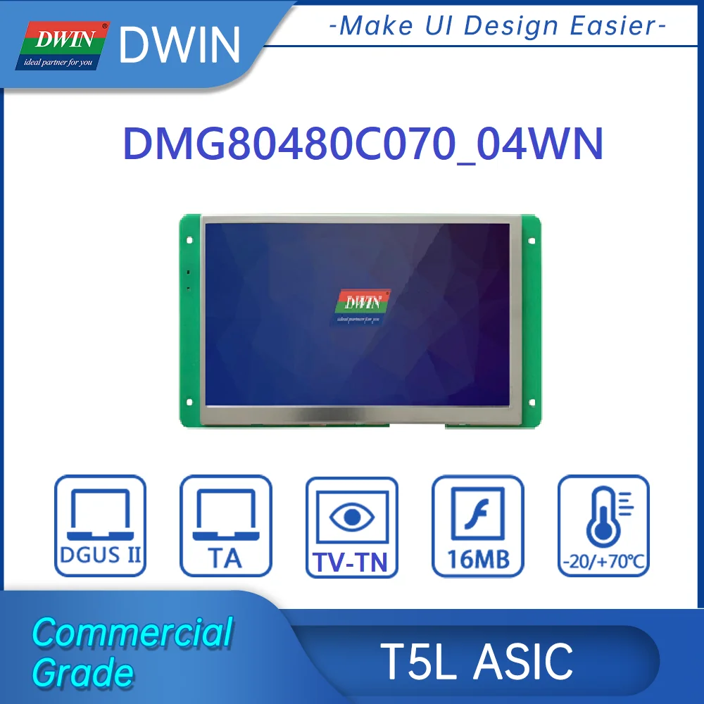 DWIN 7-дюймовый 800x48 0 Фотогалерея/система DGUS TN RTP коммерческий экран dmg80480c070 _ 04w -