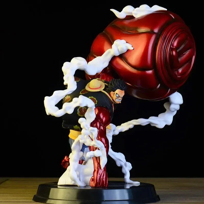 24 см One Piece Luffy Great Saruwang Gun 4th Gear Big Fist Аниме Фигурка Модель Игрушки ПВХ Мультяшная