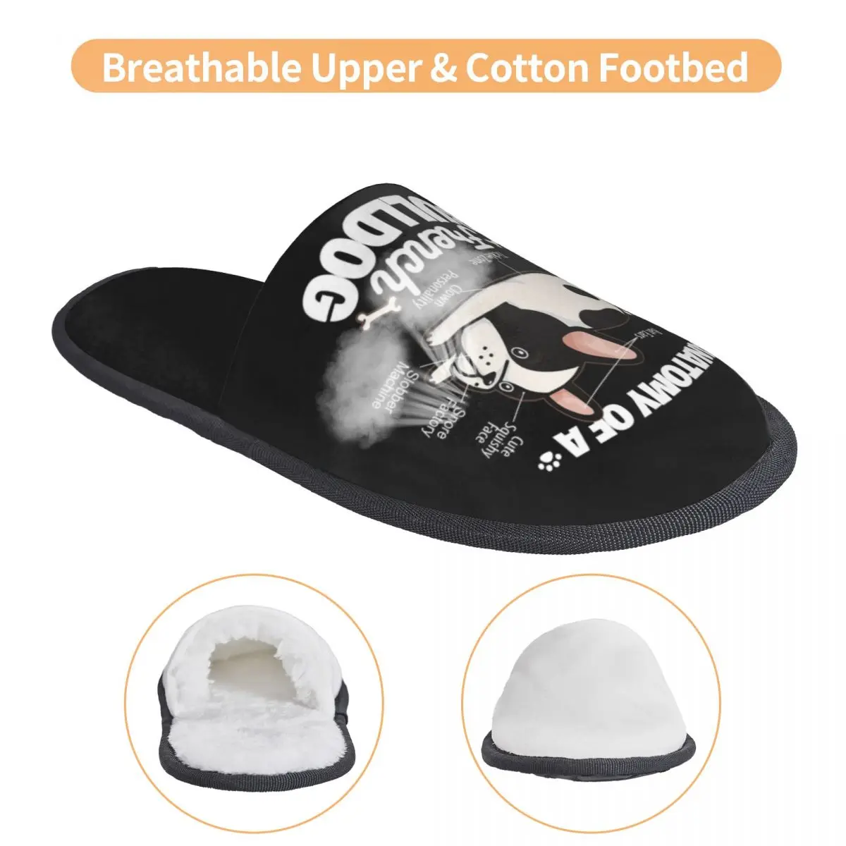 Анатомия французского бульдога гостевые Тапочки для спа женские тапочки с