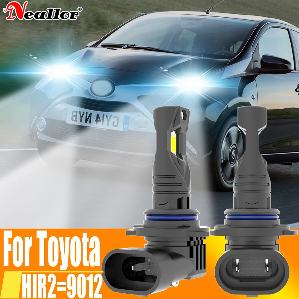 

2pcs HIR2 Led Headlight Canbus No Error 9012 Car Bulb High Power 6000K White Light Diode Lamp 12v 55w For Toyota Aygo 2014~2023